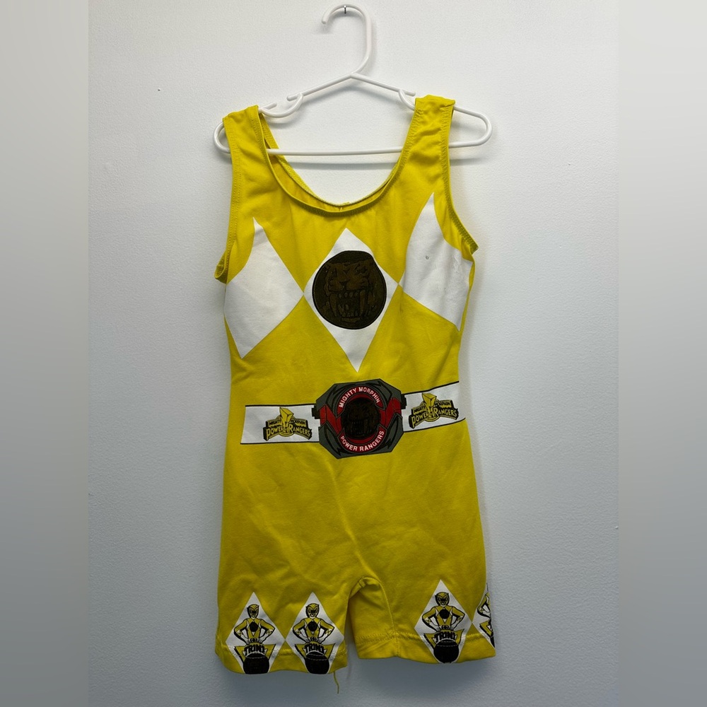 Power Ranger Yellow Kids Costume with Belt